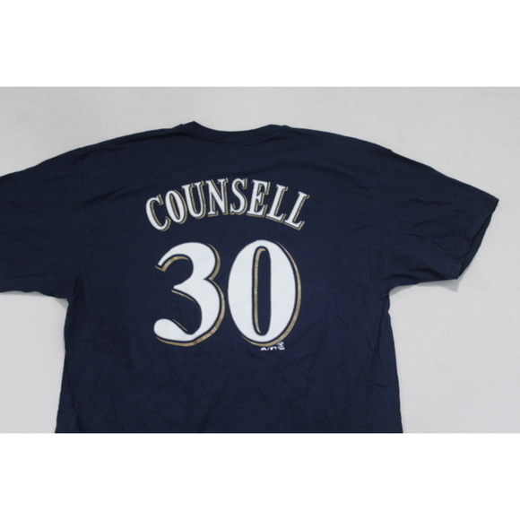 Milwaukee Brewers Men Blue Tee Shirt Counsell 30 Size XXL - Picture 5 of 9